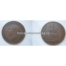 One Penny 1937 Jiri VI 1 penny Georgius VI